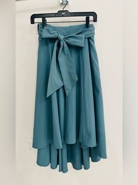 Axes Femme Teal High-Low Skirt
